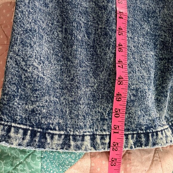 Vintage Wear of the West Duster Coat Denim Acid Wash Medium Made in USA Rodeo - Picture 15 of 16